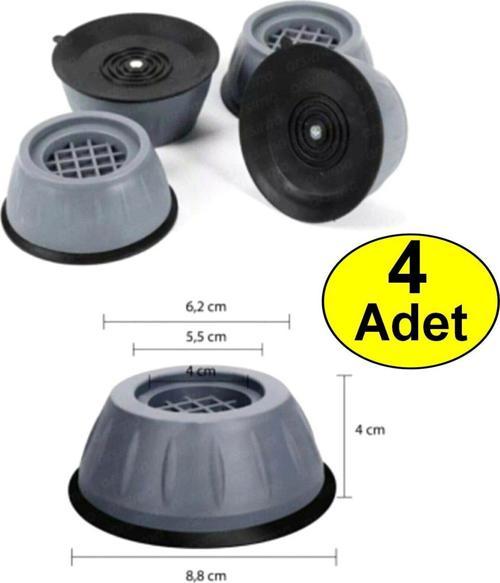  Beyaz Eşya Altlığı Ayağı 4 Adet Çamaşır Bulaşık Makina Buzdolabı Yükseltici Titreşim Önleyici