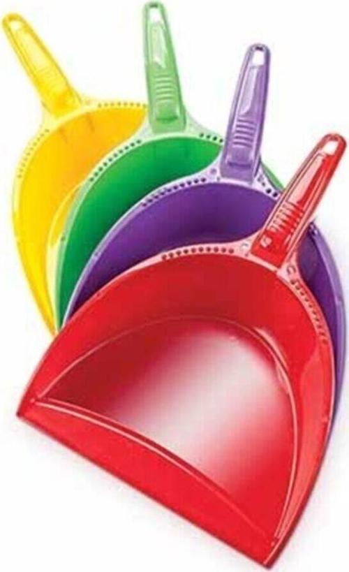 1 Adet Renkli Plastik Lastiksiz Tek Faraş Toz Küreği