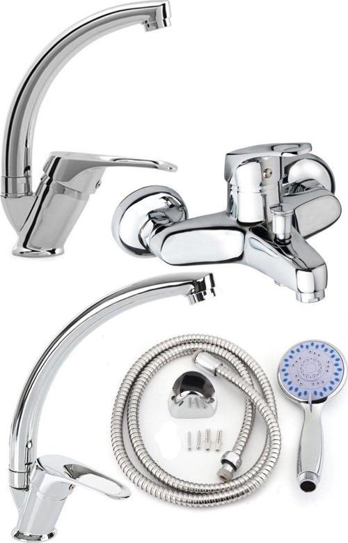 4'lü Mix Banyo Lavabo , Eviye Batarya Seti Ve Duş Seti.