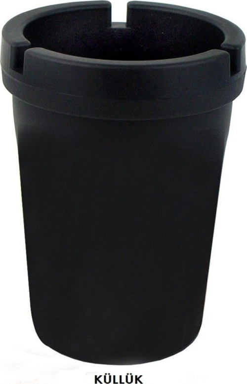 Mini Kokusuz Sert Plastik Oto Araba Küllük Siyah