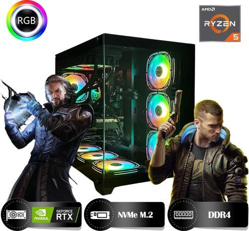 One HRA164060 Ryzen 5 5600 16GB Ram 500GB Nvme M.2 SSD RTX4060 8GB Masaüstü Oyuncu Bilgisayarı