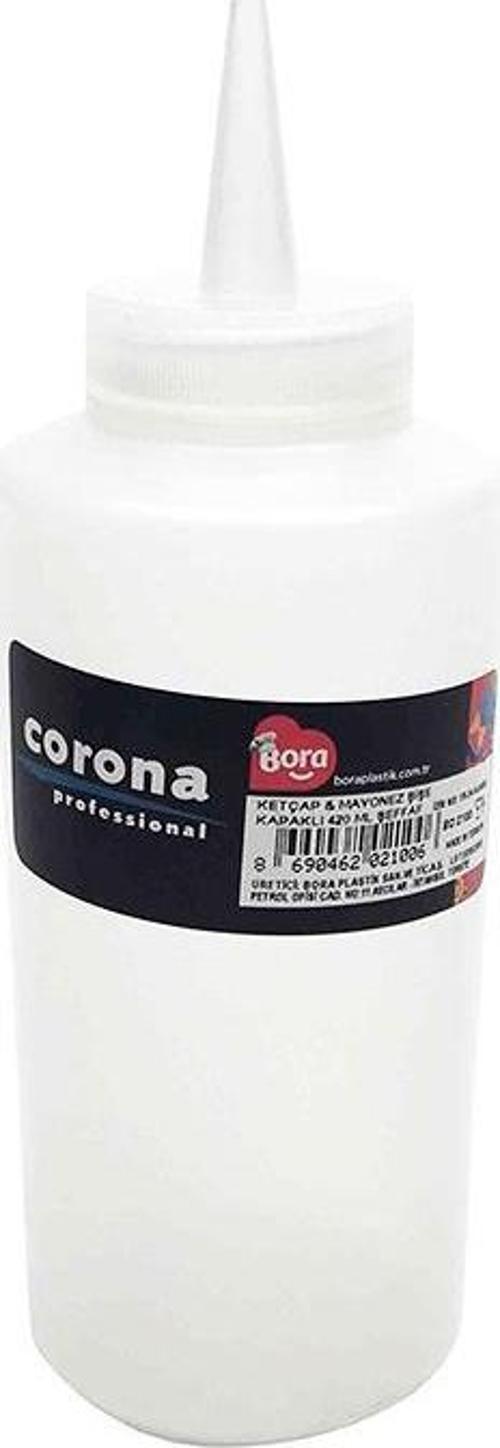 Plastik Ketçap Mayonez Şişe 420 ml Şeffaf BO2100