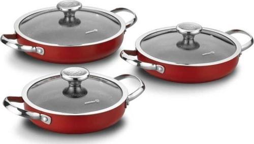 Zeta Kırmızı 6 Parça Omlet Seti A1256