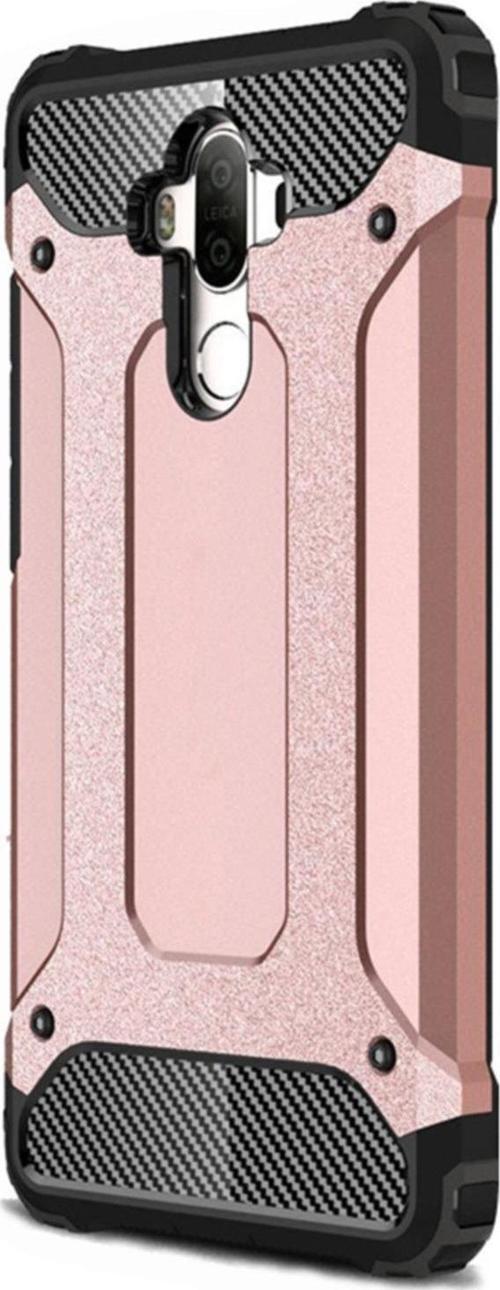 Huawei Mate 9 Kapak Çift Katmanlı Zırh Tank Kılıf - Rose Gold