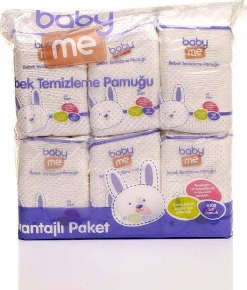 Baby Me Bebek Temizleme Pamuğu 6X60 Adet
