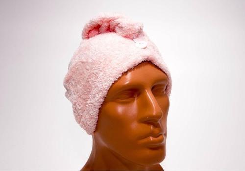 - Mikrofiber Saç Baş Havlusu Açık Pembe