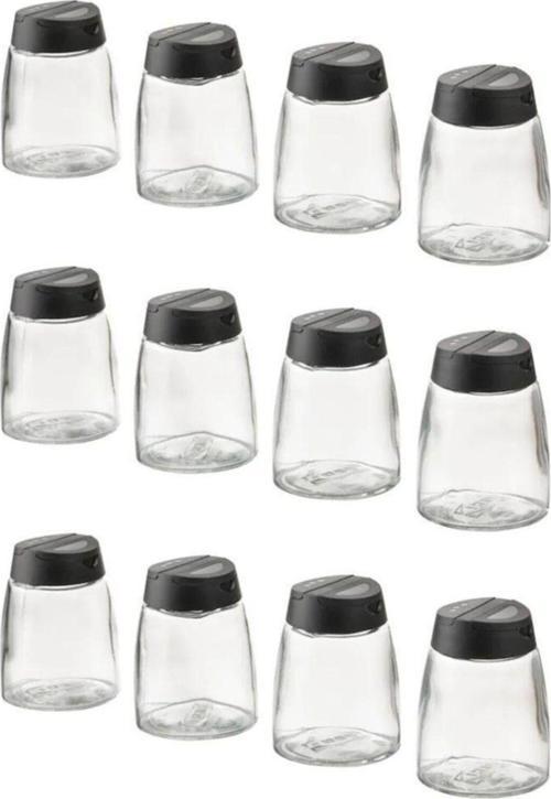 12 Parça Baharat Takımı Baharatlık Seti Cam Çap: 6.5 Cm ; Yükseklik: 8.5 Cm ; Hacim: 15 Cl