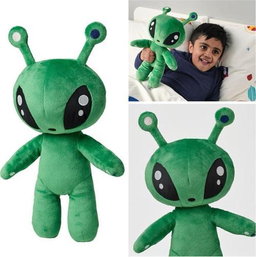 Aftonsparv 34 Cm Yeşil Uzaylı Alien Yumuşak Peluş Oyuncak