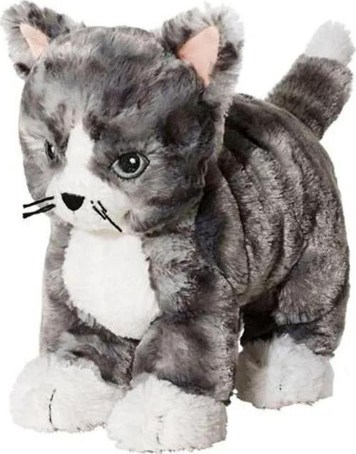 Lılleplutt Yumuşak Peluş Kedi Oyuncak Gri-Beyaz