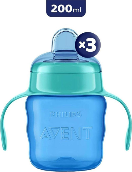 Eğitici Damlatmaz Bardak Erkek 6M+ 200 Ml X 3