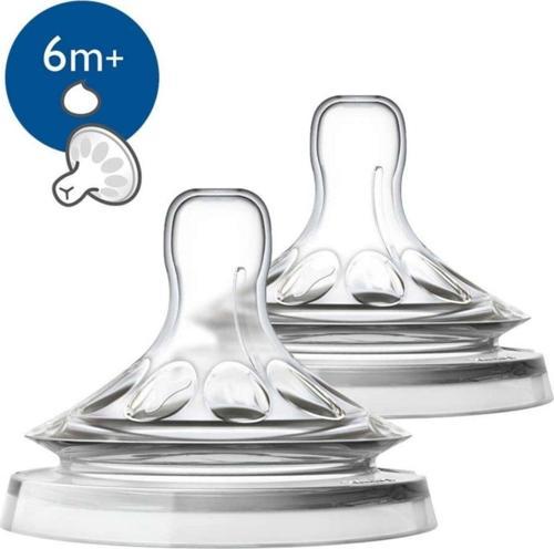 Natural Biberon Emziği Y Kesik 6 Ay+ 2'Li
