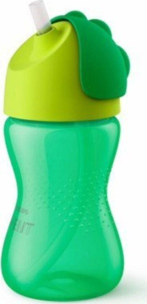 Yeşil Pipetli Bardak 300 Ml Yeni Model (E)