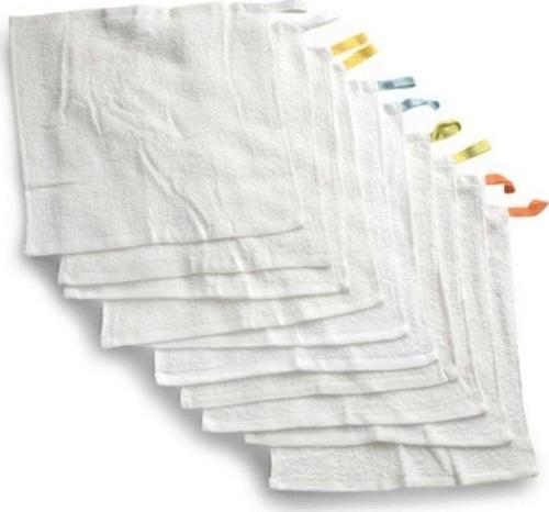 Unisex Çocuk Beyaz Krama 10 Adet 30X30 Cm Havlu Seti Bebek El Havlusu Peçete