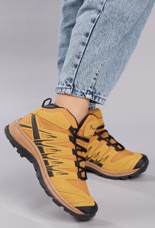 Unisex Camel Rahat Kalıp Bağcıklı Trekking Bot