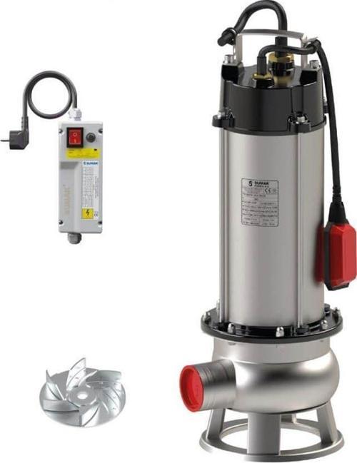 Sumak SDFV 20/2 İNOX Komple Paslanmaz Vortex Çarklı Foseptik Dalgıç Pompa 220 Volt 2.2 Hp 13 Mss
