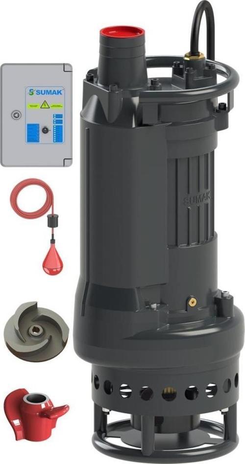 Sumak SDT 50/3 C Karıştırıcılı Çamur Suyu Dalgıç Pompa Trifaze (380V) 5.5HP