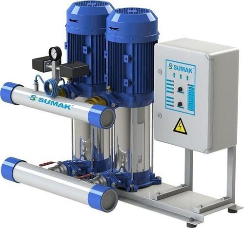 Sumak SHM12 B 220/4 Düşey Milli Kademeli Çift Pompalı Hidrofor 9 KAT 47 DAİRE