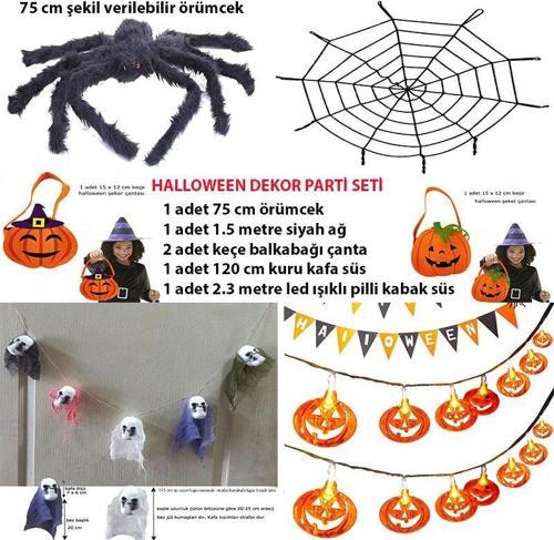 Cadılar Bayramı Halloween Dekor Seti Dekorasyon Ürünleri 6 Parça Set