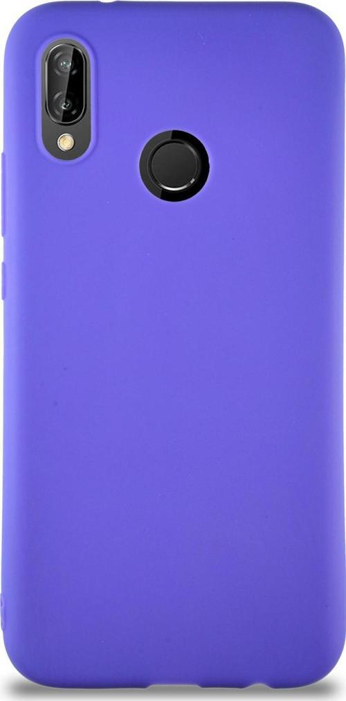 Huawei P20 Lite Kılıf Soft Premier Renkli Silikon Kapak - Mor
