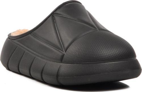 712 Siyah İçi Kürklü Kadın Ev Terlik