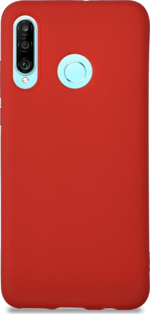 Huawei P30 Lite Kılıf Kamera Korumalı Premier Silikon Kapak - Kırmızı