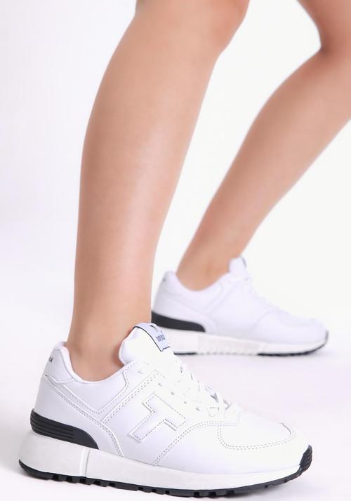 Unisex Beyaz Kaymaz Eva Taban Bağcıklı Spor Ayakkabı