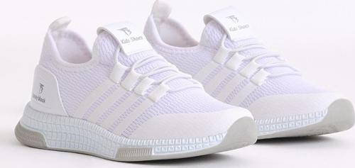 Çocuk Unisex Beyaz Rahat Kalıp Şeritli Bağcıklı Spor Ayakkabı