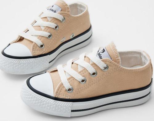 Çocuk Unisex Bej Rahat Kalıp Bağcıklı Spor Ayakkabı