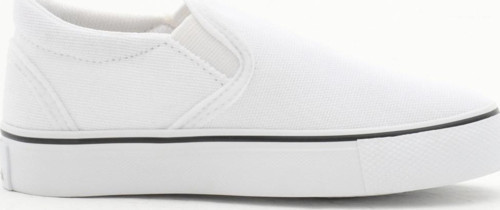 Çocuk Unisex Beyaz Kauçuk Taban Keten Lastikli Spor Ayakkabı