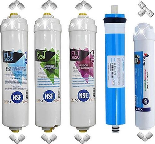 Nsf Onaylı Flt Serisi 5'Li Filtre Seti Vontron 80 Gpd Membranlı