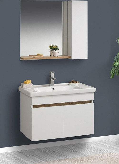 Bella Banyo Dolabı Takım 80 Cm Beyaz