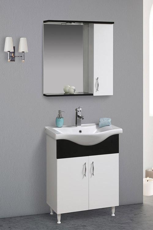 Beyaz Klasik Banyo Dolabı Takımı 65 Cm