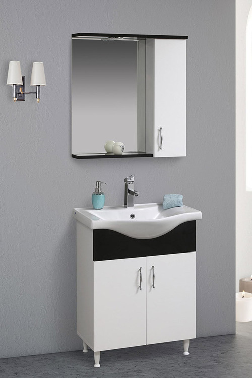 Beyaz Classic Banyo Dolabı Takım 80 Cm