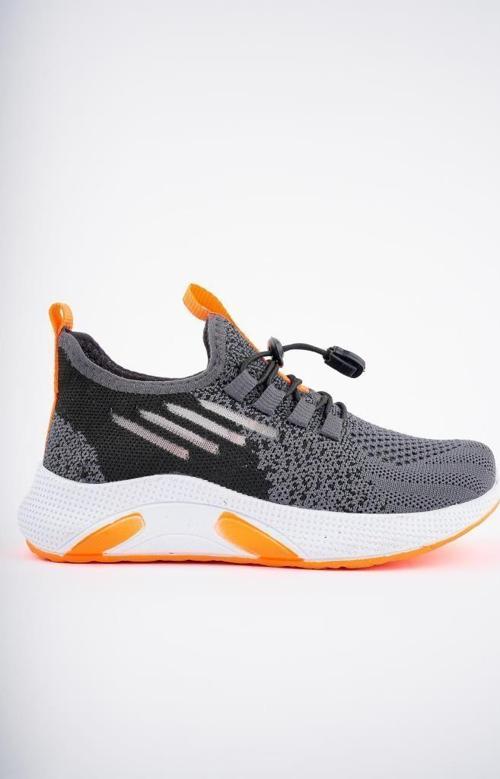 507-24 Triko Sneaker Erkek Çocuk Ayakkabı Füme Oranj 26-30