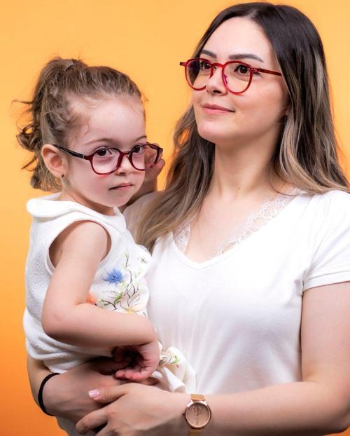 Anne Kız Kombin Kırmızı Ekran Gözlüğü