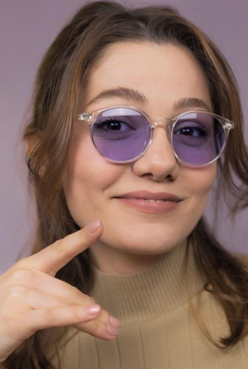 Niobe Kristal Mor Cam Unisex Güneş Gözlüğü