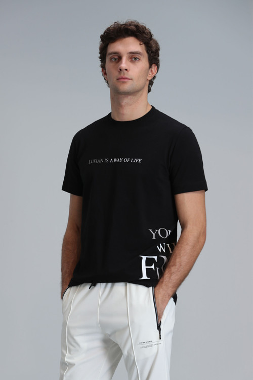Potter Modern Grafik Tişört Siyah