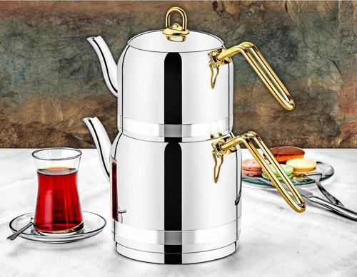 Zümrüt Mini Boy Çaydanlık Takımı Gold