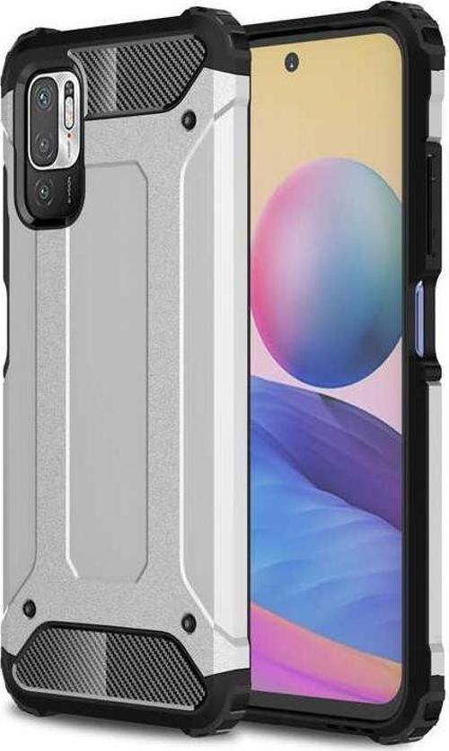 Xiaomi Redmi Note 10 5G Kapak Çift Katmanlı Zırh Tank Kılıf - Gri