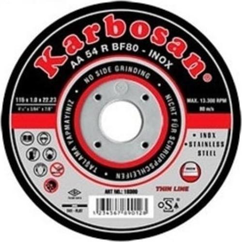 Karbosan Metal Kesici Disk 115X1X22 Mm İnox (25 Adet)
