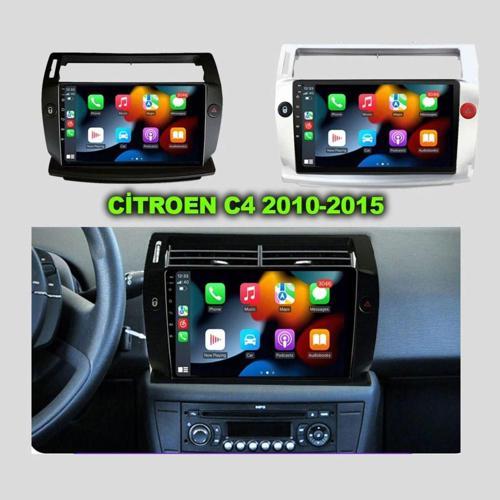 Citroen C4 2005-2011 Uyumlu 2+32 Gb 9 İnç Siyah Çerçeveli Multimedya