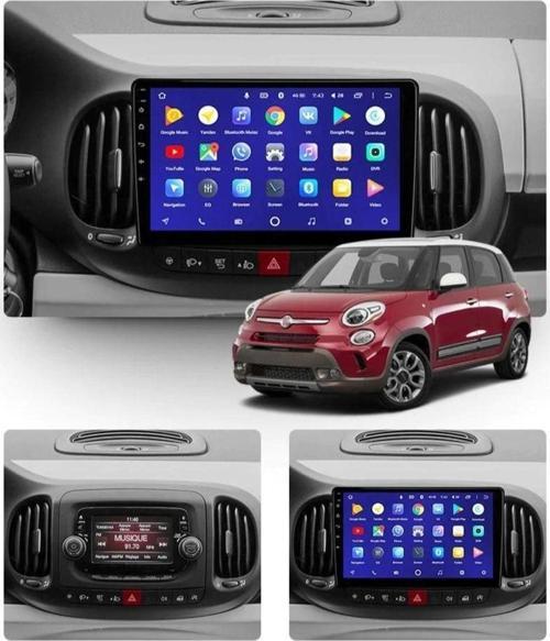 Fiat 500L 2013-2017 Uyumlu Siyah 9 İnç 2+32 Gb Multimedya