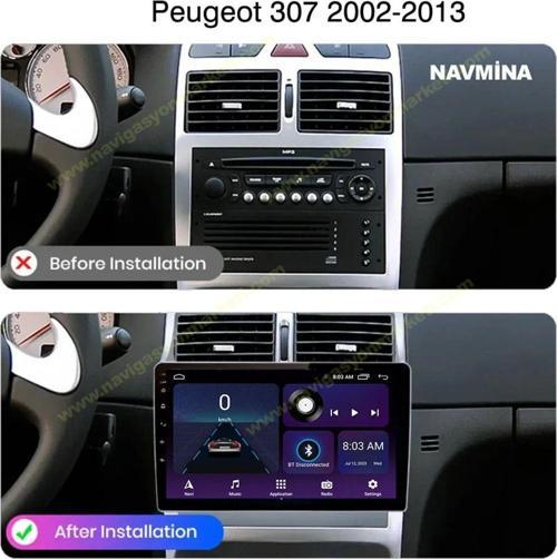 Peugeot 307 2001-2008 4Lü Düğmeli 9 İnç 4-32 Gb Multimedya