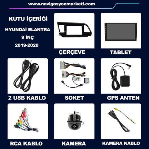 Hyundai Elantra 2019-2020 Uyumlu 9 İnç 2+32 Gb Multimedya
