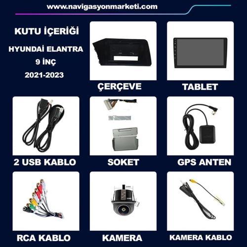 Hyundai Elantra 2021-2023 Uyumlu 9 İnç 2+32 Gb Multimedya