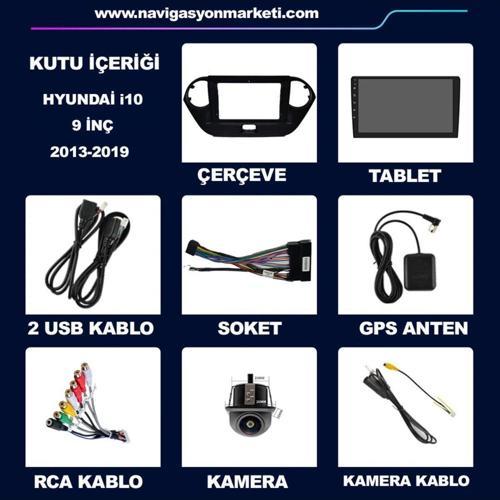 Hyundai İ10 2013-2019 Uyumlu 9 İnç 2+32 Gb Multimedya