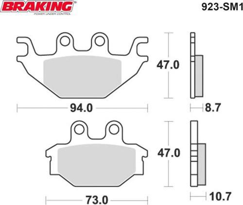 Brakıng Fren Balatası 923sm1 Yarı Metal Yamaha Mt 125 Yzf R125 Kymco Mxu 250