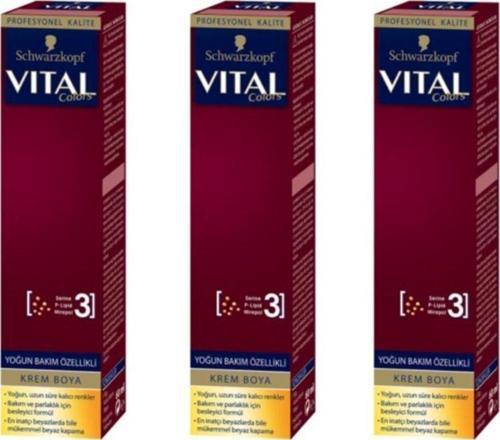 Altın Karamel Vital Saç Boyası Tüp 60 Ml 7-554 3 Adet