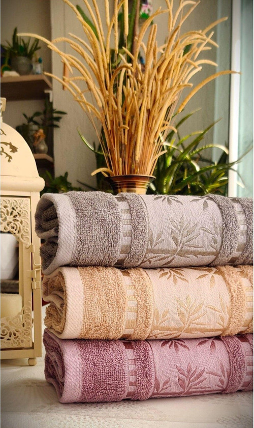 Çeyizlik Lüks Ribella Bamboo 50X90 Cm. Bambu El&Yüz Havlu Seti 3.Lü Set