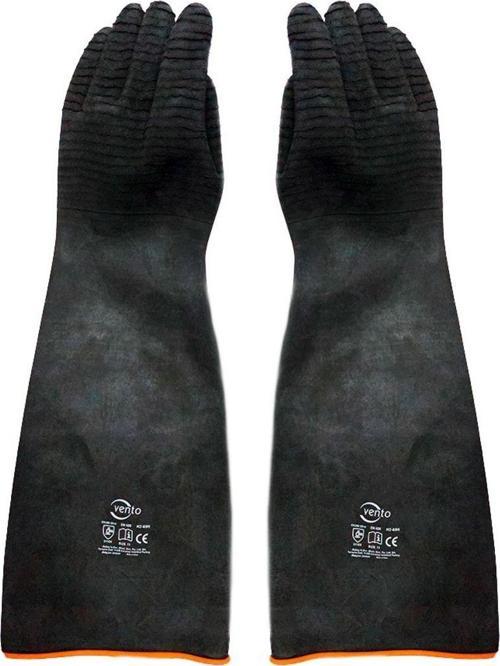 60Cm Siyah Uzun Koruyucu Eldiven Sanayi